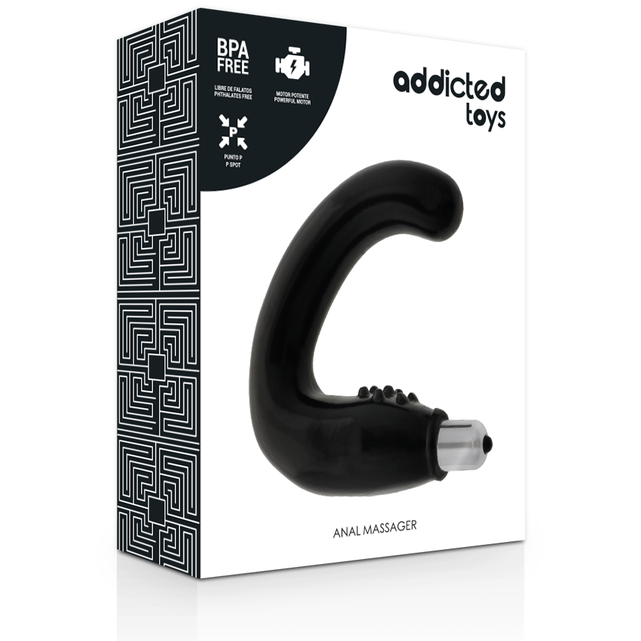 Stimulateur prostate Addicted Toys Noir Ultra Courbé